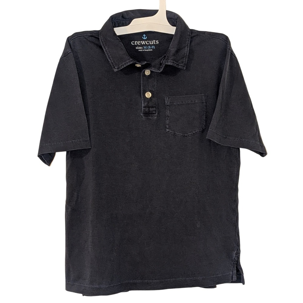 Crewcuts J Crew Boys Garment Dyed Polo Shirt‎ Navy Blue M 8-NEW $35